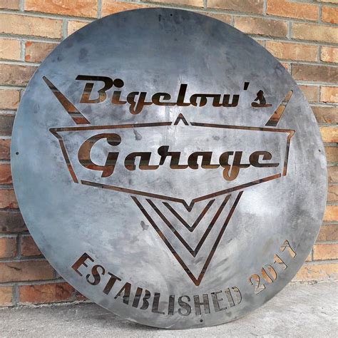 cool metal fabricated auto signs|vintage garage signs.